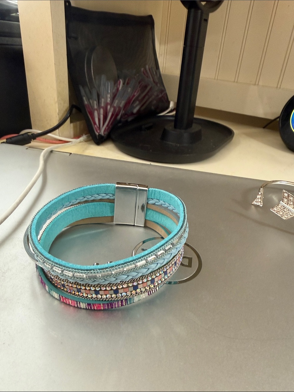 Blue magnetic bracelet never worn
